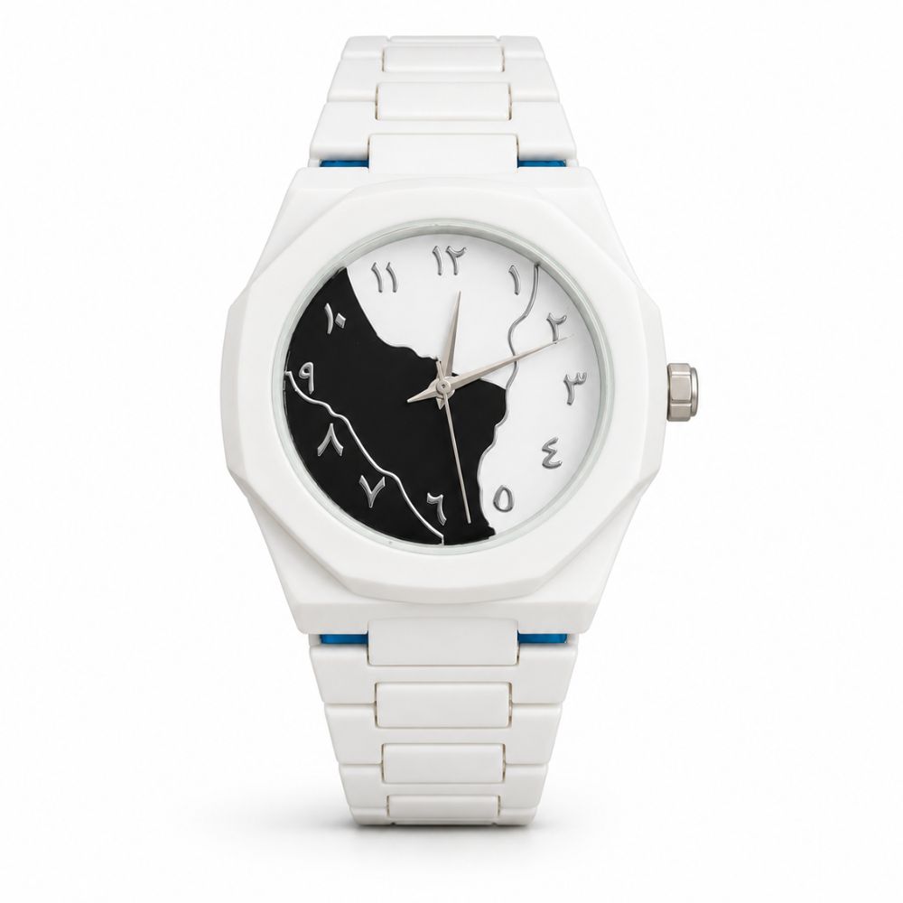 White Eclipse Arabic Dial Couple Watch Set
